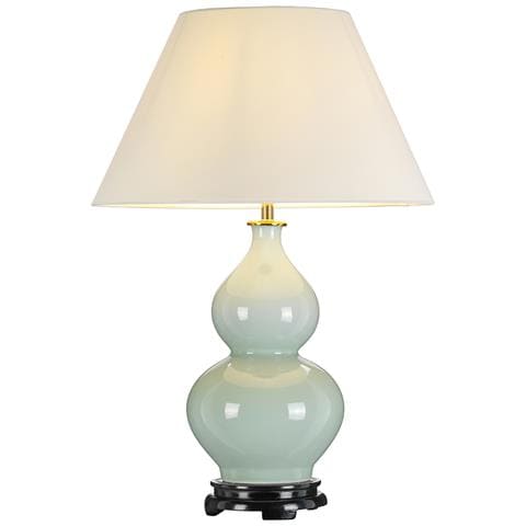 Lampada Da Scrivania Contemporanea Harbin Porcellana Celadon 1 Luce E27 - Foto 1