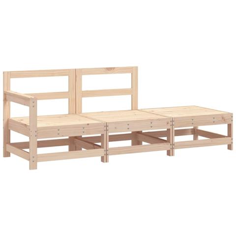 Set Salotto Da Giardino 3 Pz In Legno Massello Di Pino - Foto 1