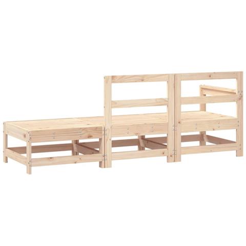 Set Salotto Da Giardino 3 Pz In Legno Massello Di Pino - Foto 2
