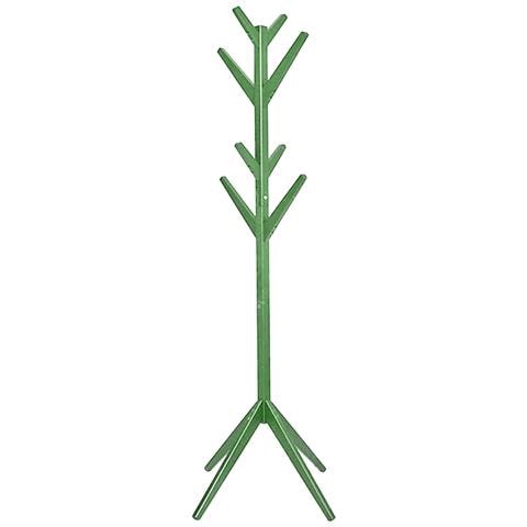 Attaccapanni Appendiabiti A Piantana In Legno Di Pino 8 Ganci Verde 58x58x175cm - Foto 2
