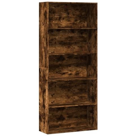 Libreria Rovere Fumo 80x30x189 Cm In Legno Multistrato - Foto 1