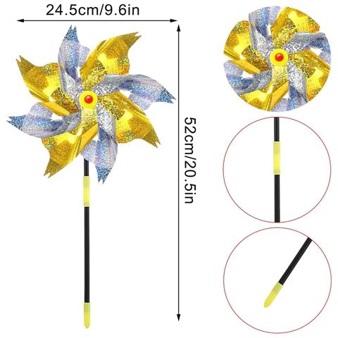 Mulino A Vento Repellente Per Uccelli 10 Pezzi 52 Cm - Foto 2