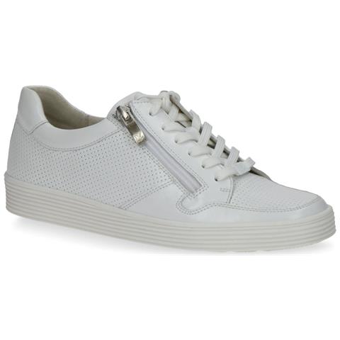 White Nappa Casual Closed Sport Shoe Sneakers Pelle Scarpe Donna Bianco Eu 36, 9-23753-20-102 - Foto 1