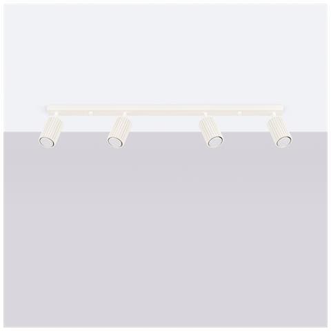 Lampada Da Soffitto Karbon 4l Beige Sl. 1603 - Minimalista Lampada Da Soffitto Beige 16.5x81x6.5 Cm - Foto 2