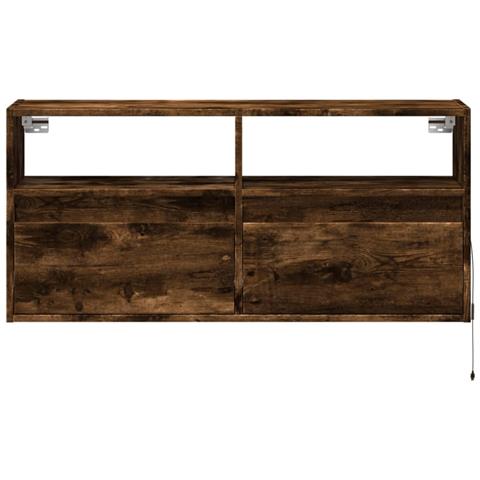 Mobile TV a Parete con Luci LED Rovere Fumo 100x31x45 cm - Foto 10
