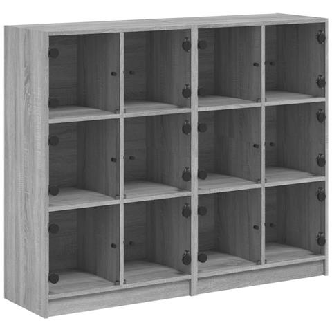 Libreria Ante Grigio Sonoma 136x37x109 Cm In Legno Multistrato - Foto 2