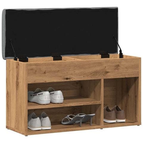 Scarpiera Rovere Artigianale 82x32x45,5 Cm In Legno Multistrato - Foto 3