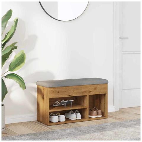 Scarpiera Rovere Artigianale 82x32x45,5 Cm In Legno Multistrato - Foto 1