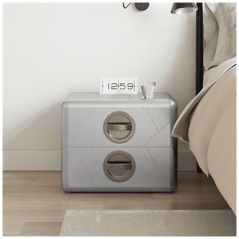 Lusso Casadino -  Tavolino Aereo In Alluminio 2 Cassetti Vintage Aircraft Airman - Foto 2