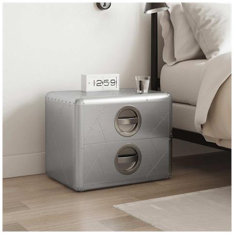 Lusso Casadino -  Tavolino Aereo In Alluminio 2 Cassetti Vintage Aircraft Airman - Foto 7