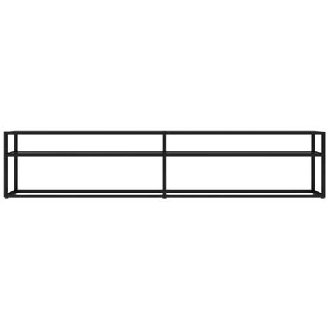 Lusso Casadino -  Mobile Porta Tv Nero 200x40x40,5 Cm In Vetro Temperato - Foto 2