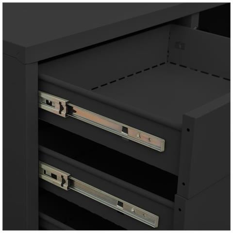 Armadio Ufficio Con Fioriera Antracite 90x40x125 Cm In Acciaio - Foto 8