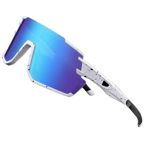 Occhiali Da Sole Sportivi Con Montatura Bianco Sabbia Black+blue - Foto 1