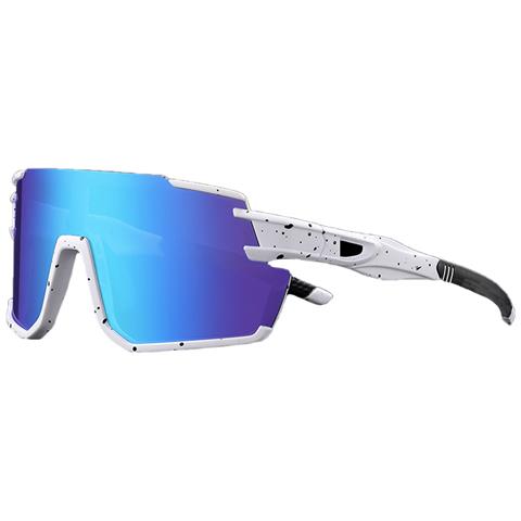 Occhiali Da Sole Sportivi Con Montatura Bianco Sabbia Black+blue - Foto 2
