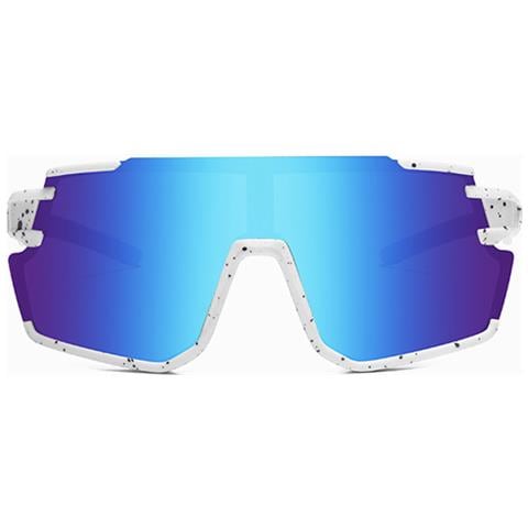 Occhiali Da Sole Sportivi Con Montatura Bianco Sabbia Black+blue - Foto 3