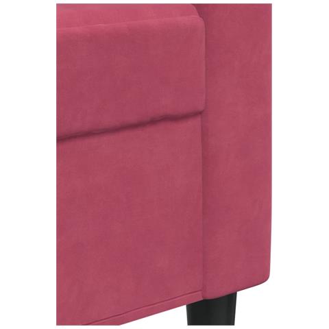 Set di Divani 4 pz con Cuscini e Rinforzi Rosso Vino in Velluto - Foto 9