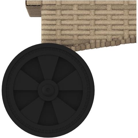 Lettini Prendisole 2 pz con Cuscini Beige in Polyrattan - Foto 9