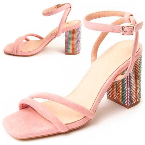 Sandalo Con Tacco Sanndarey7 Rosa. - Foto 1