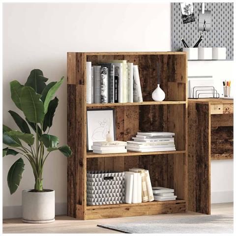 Libreria Legno Antico 80x24x109 cm in Legno Multistrato - Foto 2