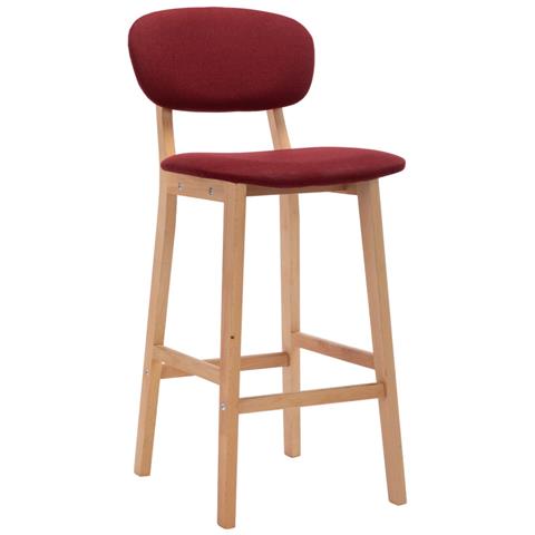 Lusso Casadino - Sgabelli Da Bar 2 Pz Rosso Vino In Tessuto - Foto 1