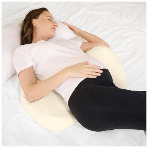 Lightease Cuscino Gravidanza Per Dormire Sul Fianco Doppio Cuneo Bianco - Foto 1