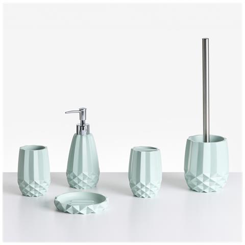 Set Da 5 Accessori Per Il Bagno Samiria Verde Menta - Foto 2