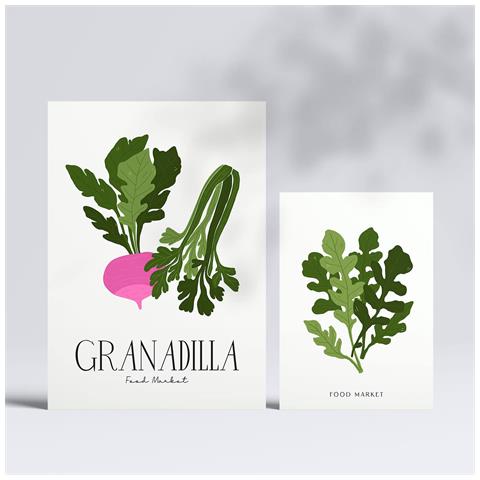 Set Di 6 Stampe Cibo E Nutrizione Verdure Verdi Natura E Stampe Botaniche Per L'interior Design A3 & A4 Senza Cornice - Foto 2