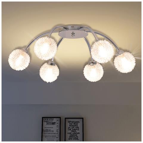 Lampadario Da Soffitto Con 6 Lampadine Led G9 240 W - Foto 7