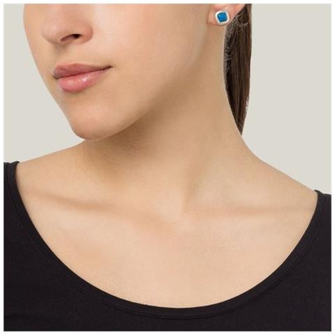 Orecchino Quadrato In Argento Turchese - Foto 2