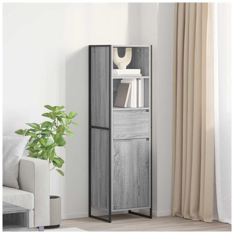 Armadio per Libri con cassetto Grigio Sonoma 43 x 36 x 150.5 cm - Foto 2