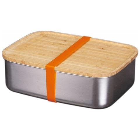 BH-7207 Pratico contenitore per il pranzo in acciaio verniciato con coperchio in bambù - Foto 2