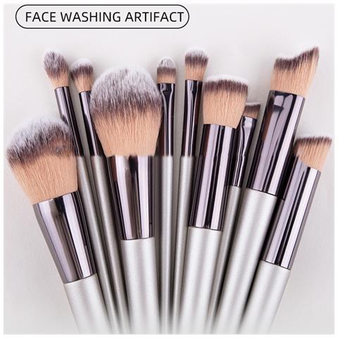 Set Di 10 Pennelli Trucco & Spugnette Beauty Blender - Kit Completo Di Strumenti Cosmetici - Foto 5