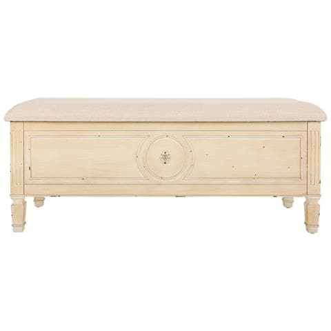 Sgabello Beige In Legno E Imbottita 120x43x48h - Foto 2