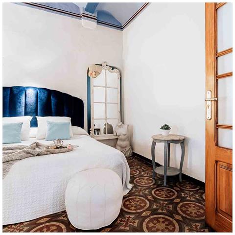 Pouf In Pelle Bianca 48x48x38h - Foto 2