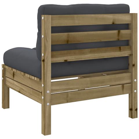 Set Divani da Giardino 9pz con Cuscini Legno Impregnato di Pino - Foto 9