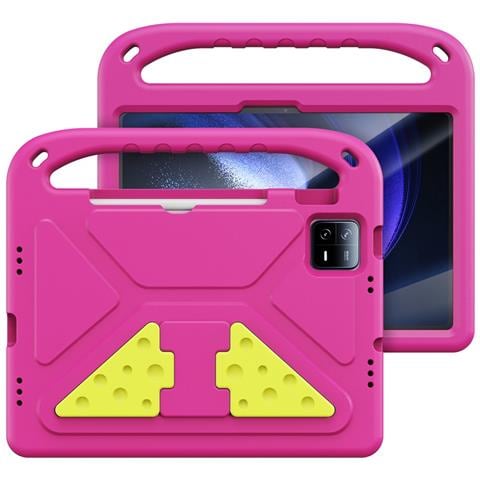Cover per Pad 6 - Rosa, Antiurto, Con Soporte - Foto 4