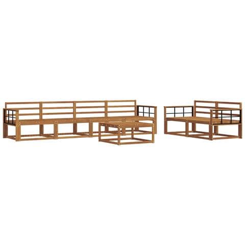 Set di divani da esterno 7 pcs Naturale - Foto 1
