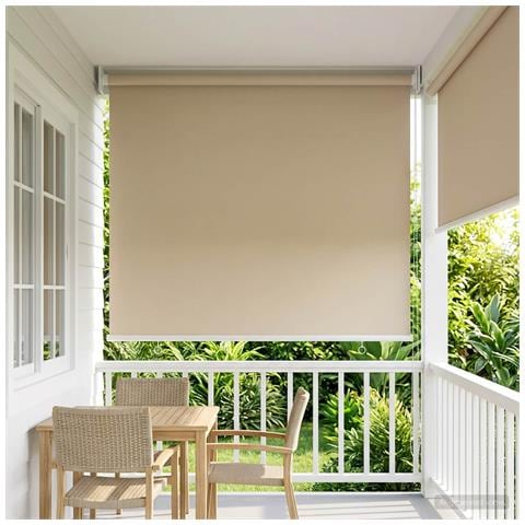 Voletta a rullo con protezione UV Beige 60 x 230 cm Poliestere - Foto 2