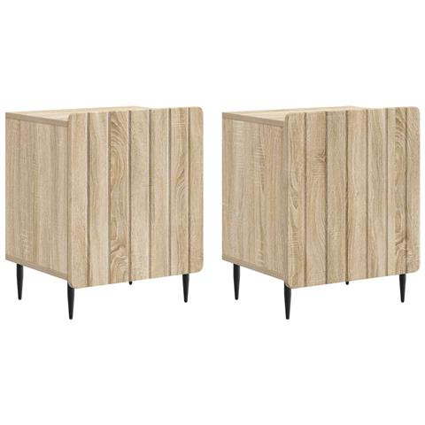 Armadio da Notte 2 pcs Rovere Sonoma 43 x 34,5 x 52 cm - Foto 1