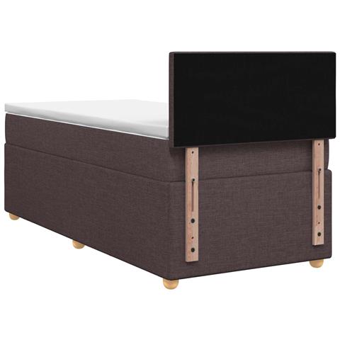 Letto box spring con materasso Marrone Scuro 90 x 200 cm - Foto 9