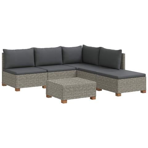 6 pz Set Lounge in Rattan con Cuscini GENDT Rattan naturale - Foto 1
