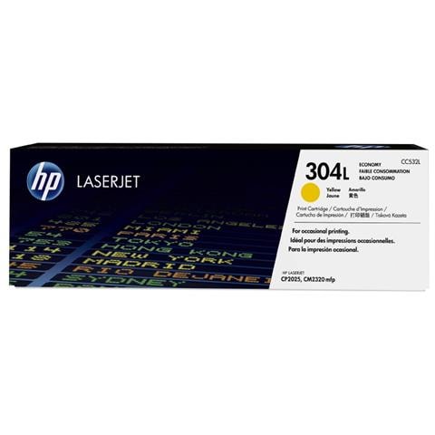 CC532L Toner Originale 304L Giallo per Color Laserjet CM2320MFP Capacità 1 400 Pagine - Foto 2