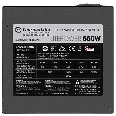Alimentatore PC Litepower LTP-0550P-2 ATX 2.3 550W Colore Nero - Foto 6