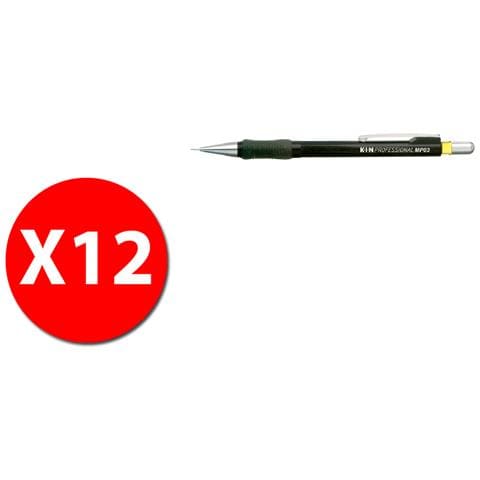 Portamine Professional Metallo 0,3mm Dg1603 - Nero / giallo- Conf. 12 Pz - Foto 1