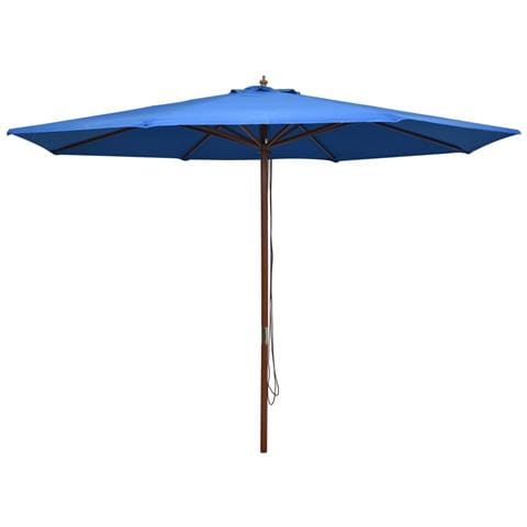 Ombrellone da Esterni con Palo in Legno 350 cm Blu - Foto 1