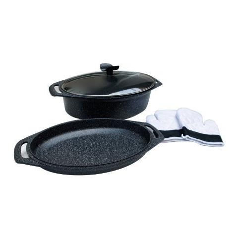 Pradel Eccellenza 52801m Pentola Ovale Set 3 Pezzi Tipo Di Pietra Per Tutti I Fornelli, Induzione Compresa - Foto 1