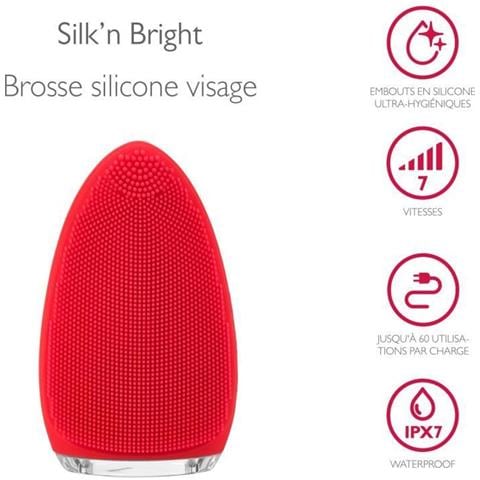 Brillante Spazzola Per Il Viso Per Una Pulizia Profonda, Impermeabile, Cavo Usb Rosso - Foto 6