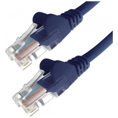 31-0003b Cavo Di Rete 0,3 M Cat6 U / utp [ utp] Blu (0.3m Blue Rj45 Utp Cat6 - Stranded Flush Moulded)  - Foto 1