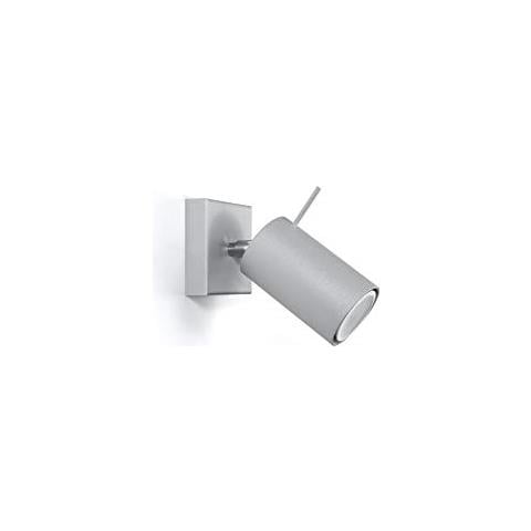 Lampada Da Parete In Acciaio, 8 X 15 X 8 Cm, Colore: Grigio - Foto 2