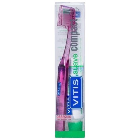 Vits Compact Spazzolino Morbido + Dentifricio 15 Ml Aloe Vera - Foto 1